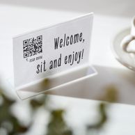 Menu holder T-shaped