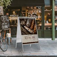Metal pavement signs