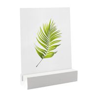 Card holder wood 100 mm | white  | straight insertion slot  | lacquered 