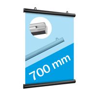 Upínací lišty na plakáty z hliníku, rozevírací 700 mm | černá 