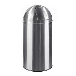 Push bin, stainless steel matt silver 