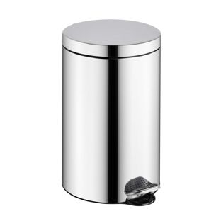 Pedal bin 12l stainless steel  | silver  | glossy 