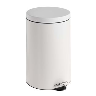 Pedal bin 20l steel  | white  | matt 