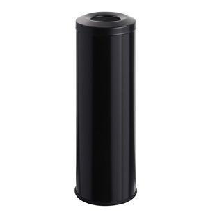 Fire retardant bin 30l steel  | black  | matt 
