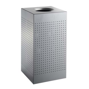 Waste bin, for outside, steel, grey 120 l 