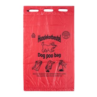 Dog waste bags, 3,000 pieces/ box, 100 pieces per block red 