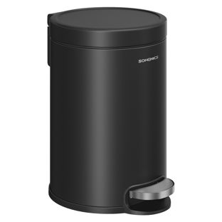 Bathroom bin Softclose 3 litres, round
 black
