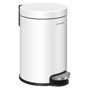 Bathroom bin Softclose 3 litres, round
 white
