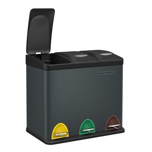 Pedal bin, 3 x 8 litres
 dark grey