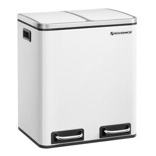 Pedal bin, 2 x 15 litres, Softclose white