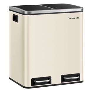 Pedal bin, 2 x 15 litres, Softclose beige