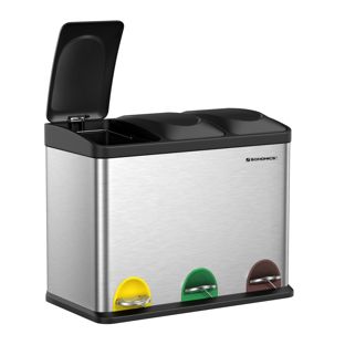 Pedal bin, 3 x 15 litres
 silver