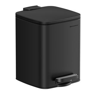 Bathroom bin Softclose 6-litre, rectangular
 black