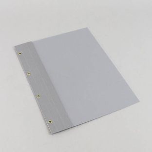 Balance sheet folder A4, 4 eyelets, quick staple, high gloss cardboard grey 