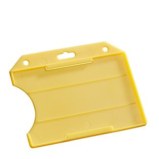 ID card holders hard plastic, open yellow 
