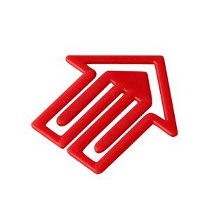 Arrow clips, 30 mm, made of plastic, red red 
