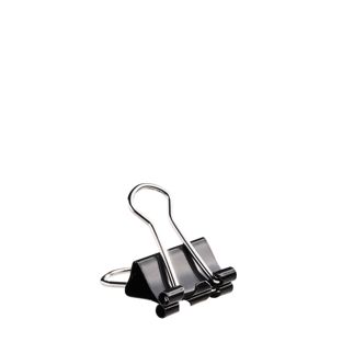Fold back clips, black 15 mm