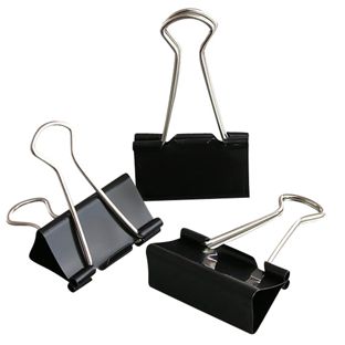Fold back clips, black 41 mm