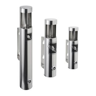 Wall-mounted ashtray DARWIN, stainless steel, silver 