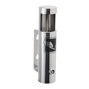 cigarette wall mounted ashtray 20 cm Wall-mounted ashtray MELBOURNE, stainless steel, silver