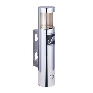 Wall-mounted ashtray DARWIN, stainless steel, silver 28,3 cm
