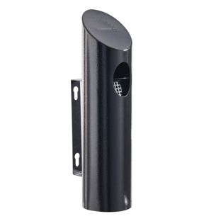 Wall-mounted ashtray CANBERRA, steel, black 