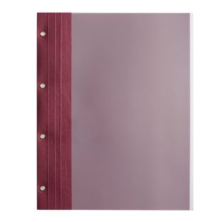 Balance sheet folder A4, 4 eyelets, quick staple, high gloss cardboard bordeaux 