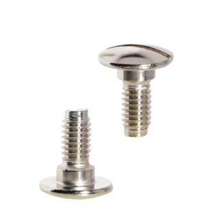 Hlavy s drážkou pro knihařské šrouby, 7,5 mm, s prodloužením 2 mm, poniklované 