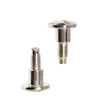 Hlavy s drážkou pro knihařské šrouby, 7,5 mm, s prodloužením 5 mm, poniklované 
