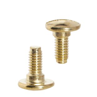 Hlavy s drážkou pro knihařské šrouby, 7,5 mm, s prodloužením 2 mm, pomosazené 