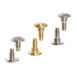 Hlavy s drážkou pro knihařské šrouby, 7,5 mm, s prodloužením 3 mm, pomosazené 