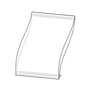 Transparent pockets with 2 high performance adhesive strips (PET-carrier) on the back  | Portrait 
