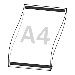 Transparent pockets rear equipped with 2 magnetic strips  | Portrait 