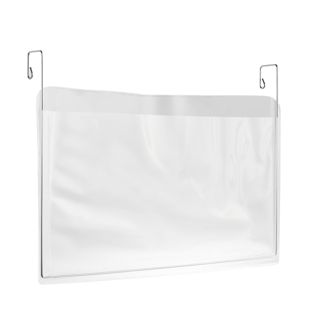 Wire framed pockets for A5, long edge open, short wire to the back 