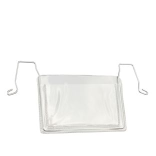 Wire framed pocket 125 x 80 mm, long edge open 