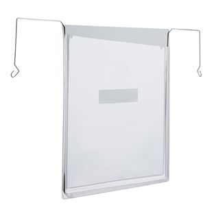 Wire framed pocket, A4, grey with cut-out type A 