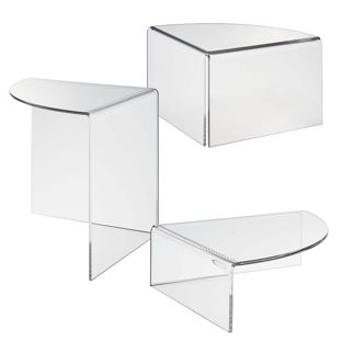 Display plinth, acrylic, transparent 