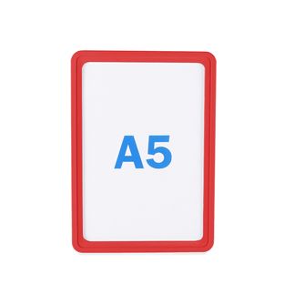Rám na plakáty, plastový A5  | červená 