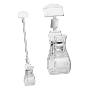 Sign-clip with big clamp and small price tag holder 