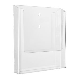 Wall leaflet holder, polystyrene, transparent PTXD, 1 x A4  | transparent 