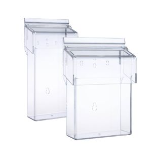 Waterproof leaflet holder with lid 