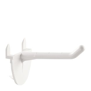 Single prong with automatic hook, white 50 mm