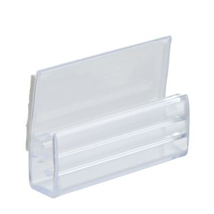 Super grip clip, self-adhesive 25 x 20 mm  | parallel to the shelf 