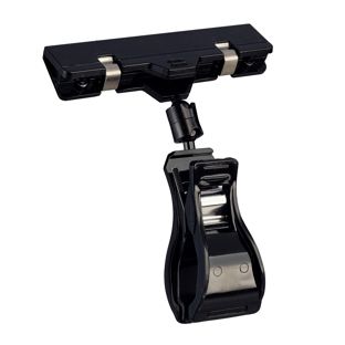 Sign-clip with big clamp and price tag holder,  black 