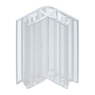 Connection element L-shaped, 25 mm, transparent 