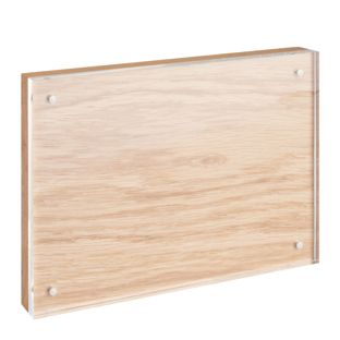 Magnetic photo frame acrylic/oak 130 x 180 mm 