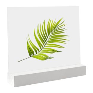 Card holder wood 150 mm | white  | straight insertion slot  | lacquered 