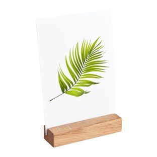 Card holder wood 100 mm | Oak  | straight insertion slot  | oiled 