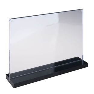 Magnetic menu holder, T-shaped, with black base A4 210 x 297 mm  | landscape 