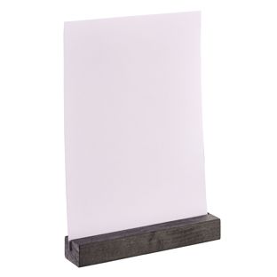 Card holder wood 150 mm | black  | straight insertion slot  | stained 